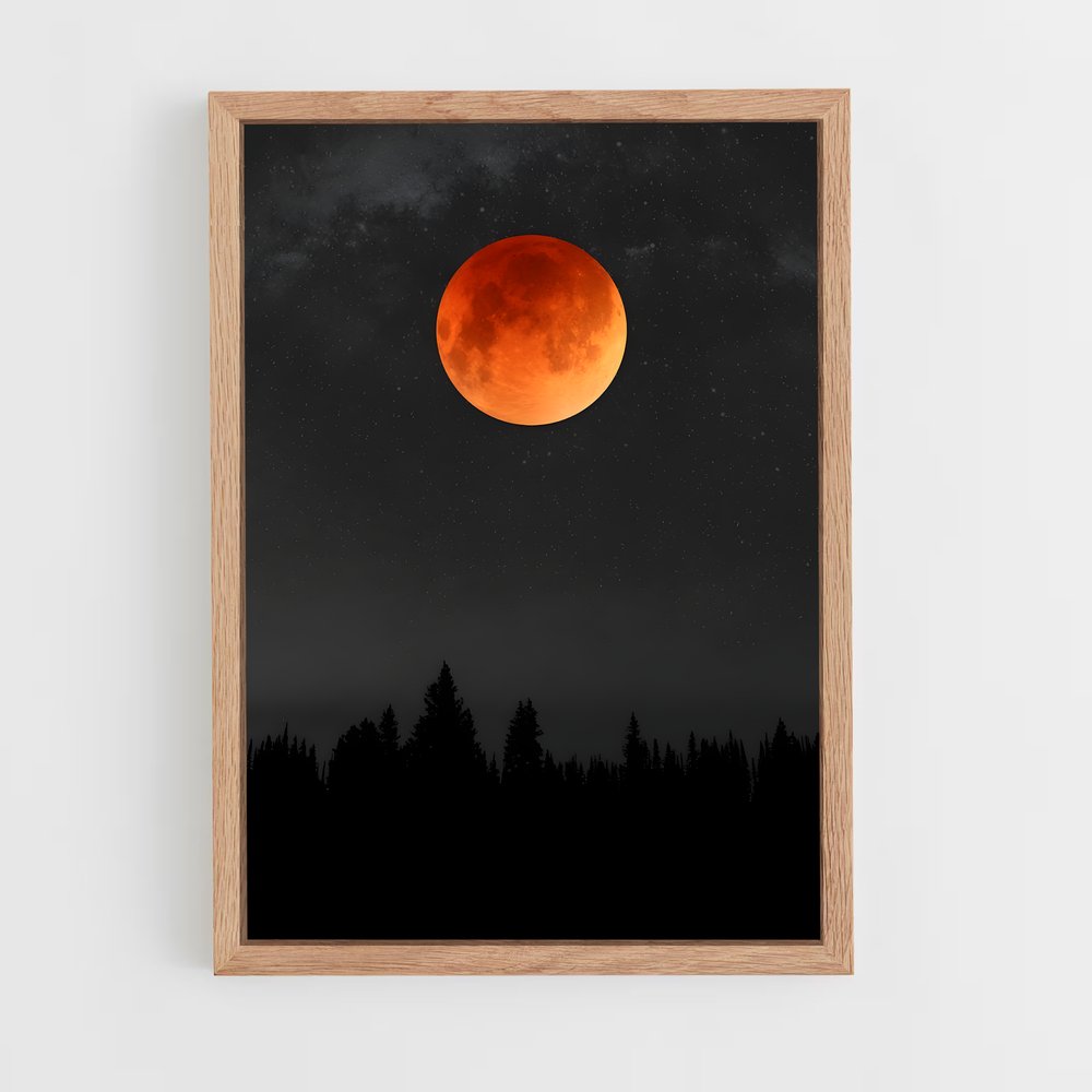Poster Lune Sanguine – affiche Système solaire (vue 4)